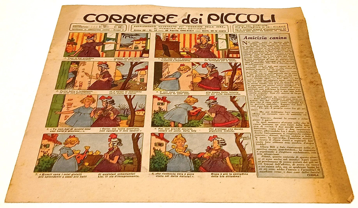 FZ- RIVISTA CORRIERE DEI PICCOLI ANNO 36 N.18 30 APRILE 1944-XXII - RVSh79