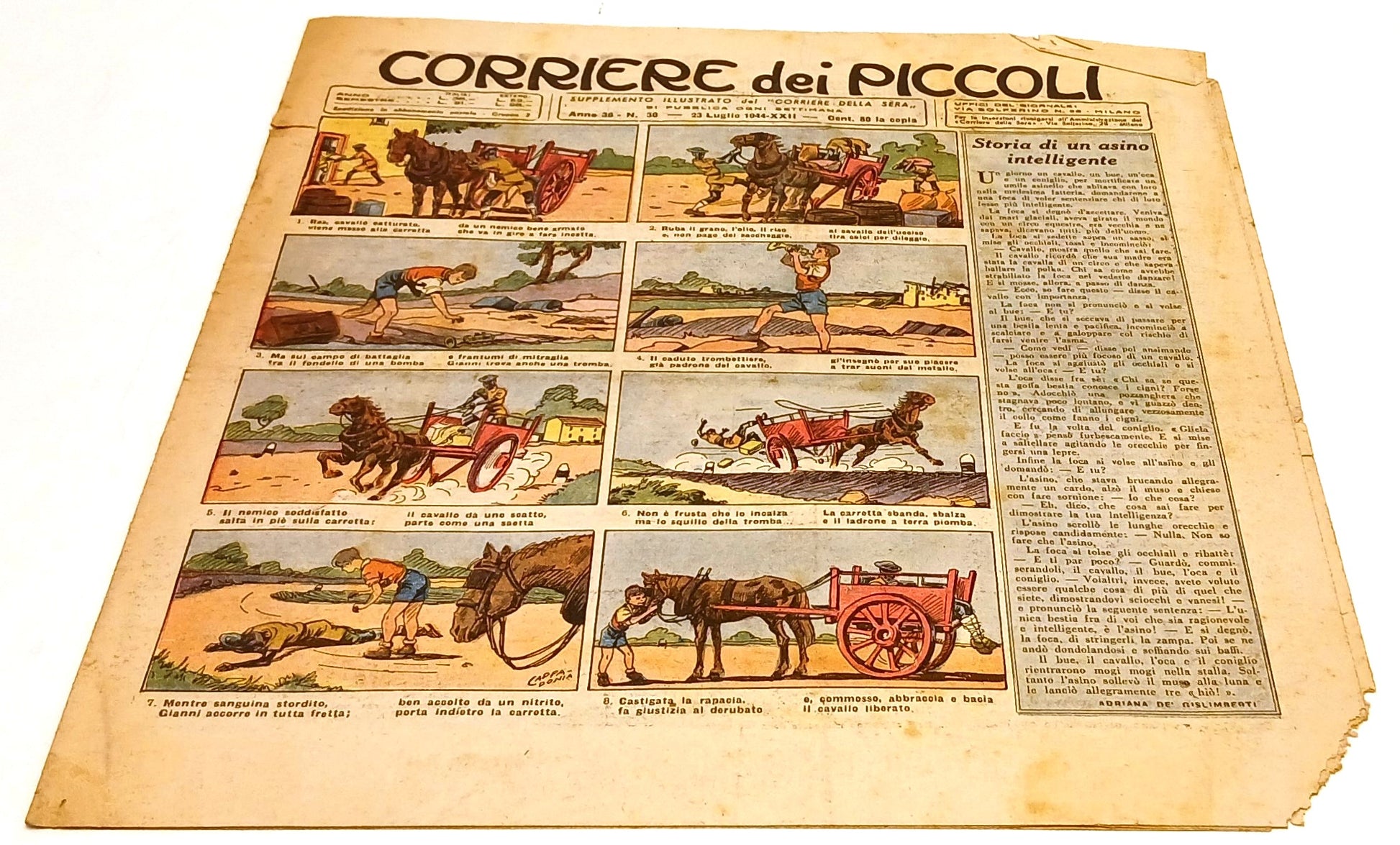 FZ- RIVISTA CORRIERE DEI PICCOLI ANNO 36 N.30 23 LUGLIO 1944-XXII - RVSh3