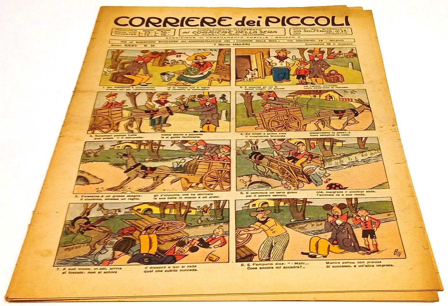 FZ- RIVISTA CORRIERE DEI PICCOLI ANNO XXXV N.10 7 MARZO 1943-XXI - RVSh6