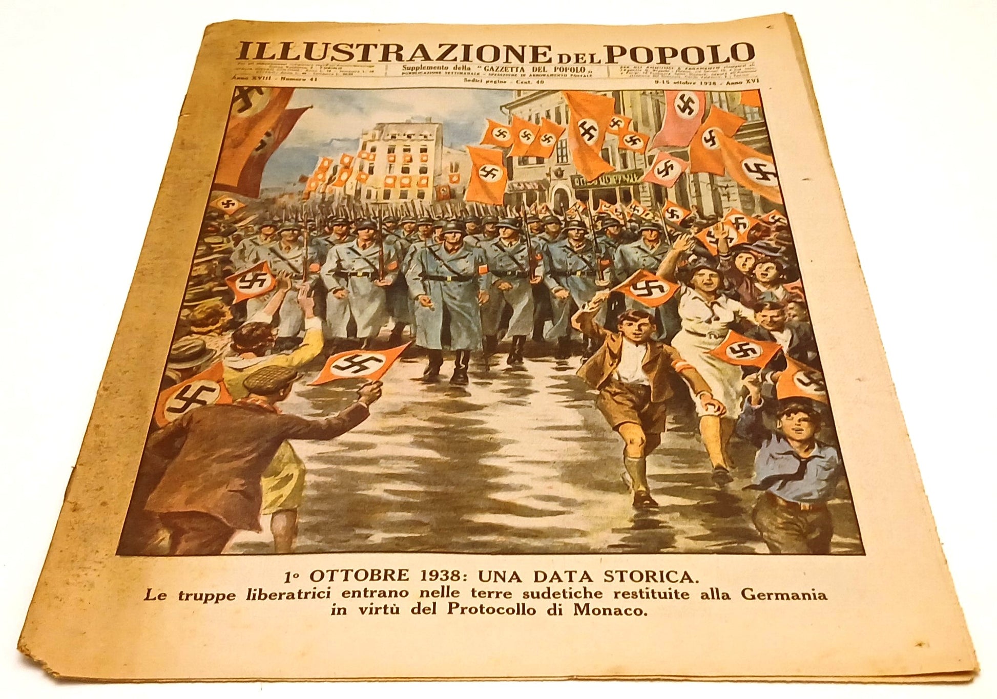 LR- RIVISTA ILLUSTRAZIONE DEL POPOLO ANNO XVIII N.41 OTTOBRE 1938 ANNO XVI RVSh8