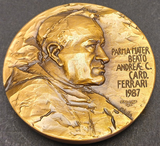 CB- MEDAGLIA PARMA MATER BEATO ANDREA CARDINAL FERRARI 1987 LALATTA 1921- GTTS75
