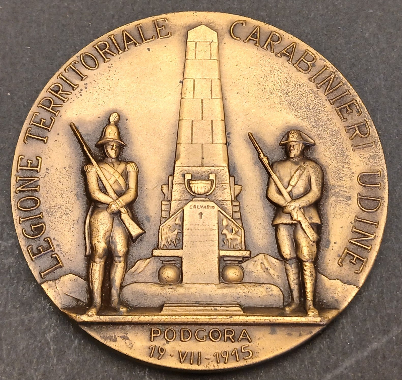 CB- MEDAGLIA LEGIONE TERRITORIALE CARANIERI UDINE PODGORA 1915- 1814-1969 GTTS77