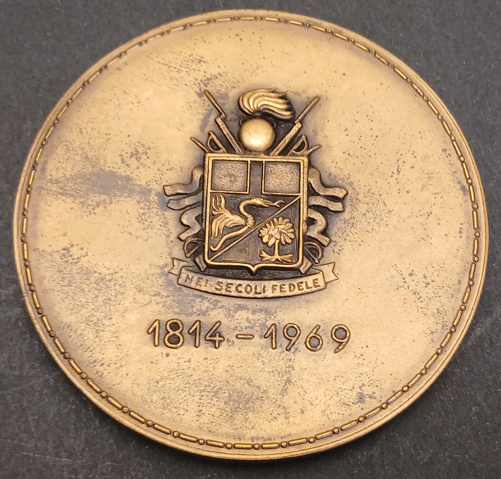 CB- MEDAGLIA LEGIONE TERRITORIALE CARANIERI UDINE PODGORA 1915- 1814-1969 GTTS77