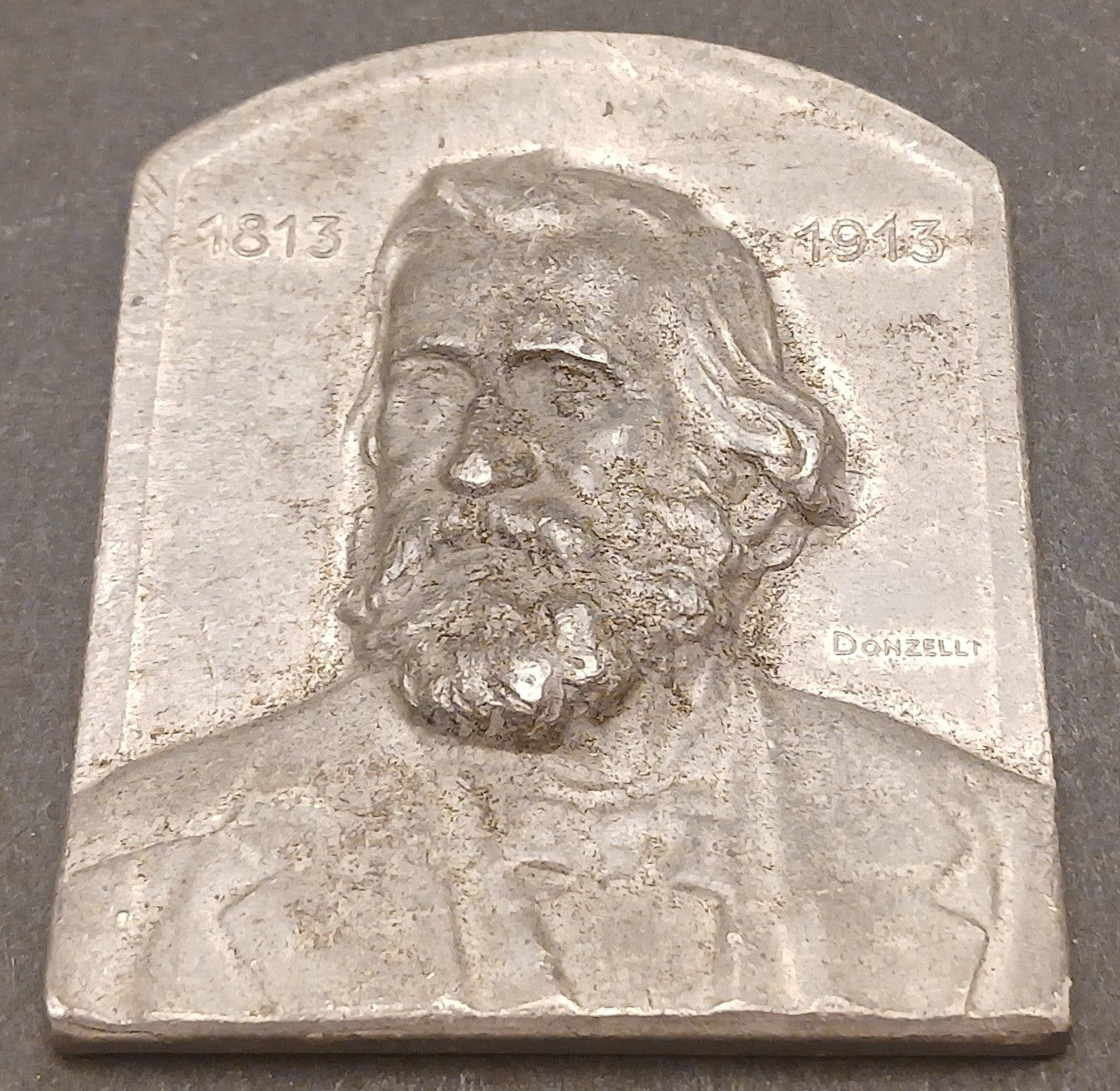 CB- PLACCA 1813-1913 RICORDO ADERENTI ALBUM OMAGGIO ONORE GIUSEPPE VERDI GTTS109