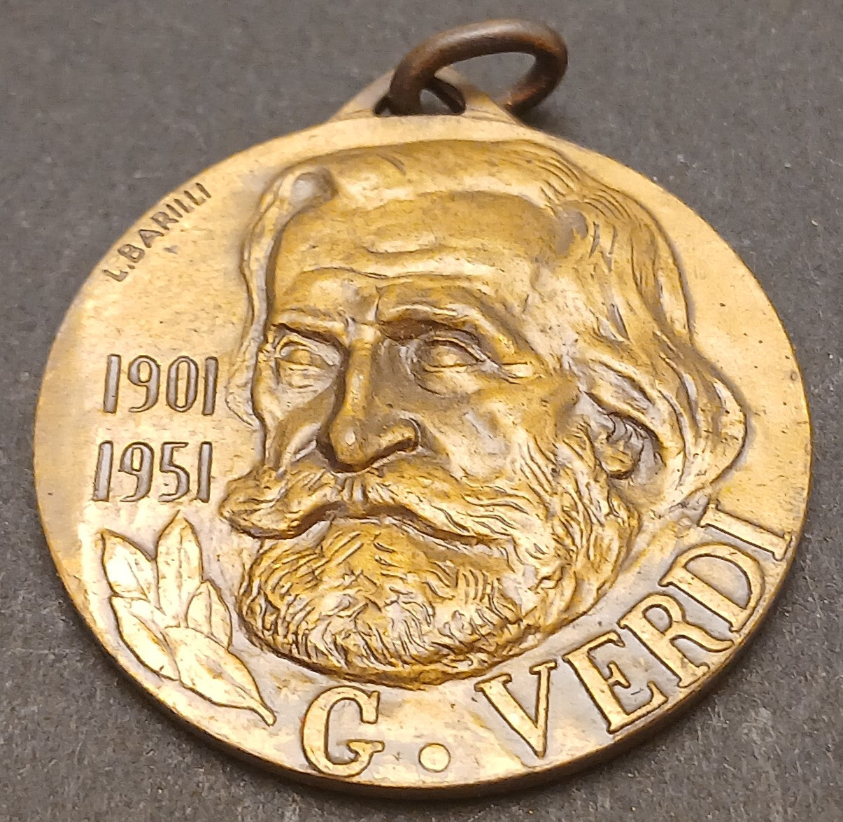 CB- MEDAGLIA CIONDOLO CELEBRAZIONI VERDIANE PARMA 1901-1951 - BARILLI- GTTS102