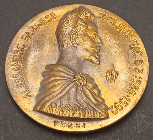 CB- MEDAGLIA ALESSANDRO FARNESE DUCA VII DI PIACENZA E PARMA VEROI 1977 - GTTS96
