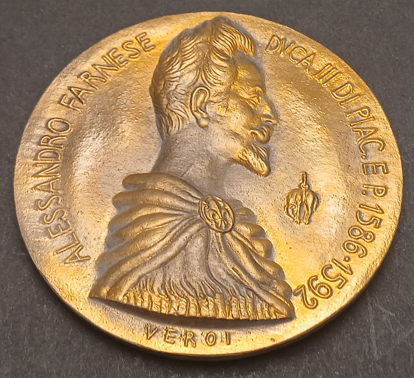 CB- MEDAGLIA ALESSANDRO FARNESE DUCA VII DI PIACENZA E PARMA VEROI 1977 - GTTS96