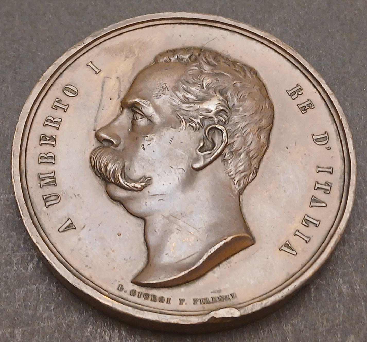CB- MEDAGLIA RE UMBERTO I BUSCA NAPOLI INVASIONE CHOLERICA 1884 GIORGI - GTTS115