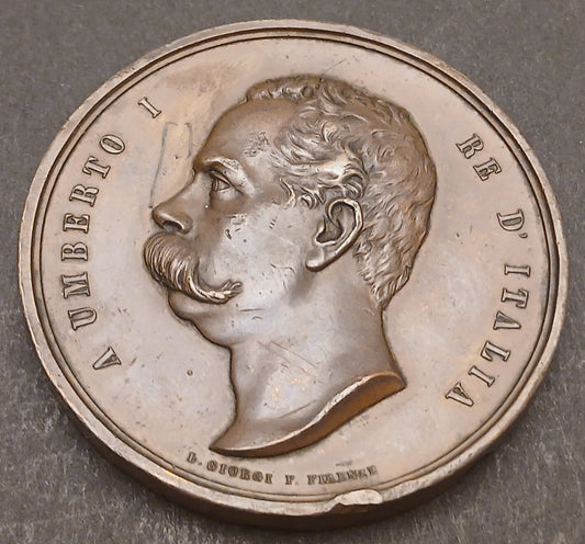 CB- MEDAGLIA RE UMBERTO I BUSCA NAPOLI INVASIONE CHOLERICA 1884 GIORGI - GTTS115