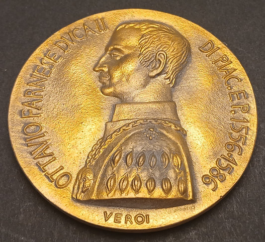 CB- MEDAGLIA OTTAVIO FARNESE DUCA II PIACENZA E PARMA NOZZE VEROI 1977- GTTS90