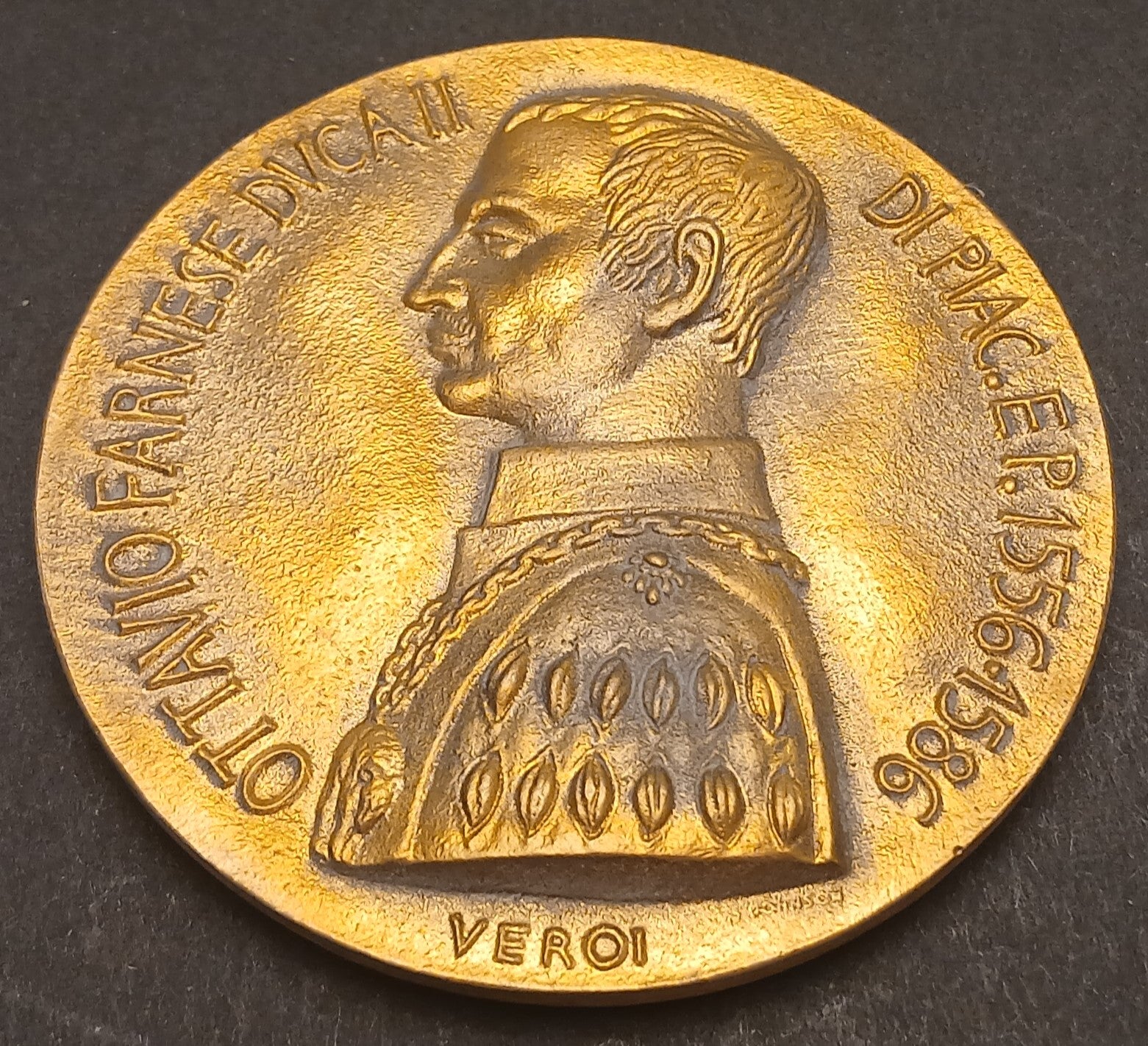 CB- MEDAGLIA OTTAVIO FARNESE DUCA II PIACENZA E PARMA NOZZE VEROI 1977- GTTS90