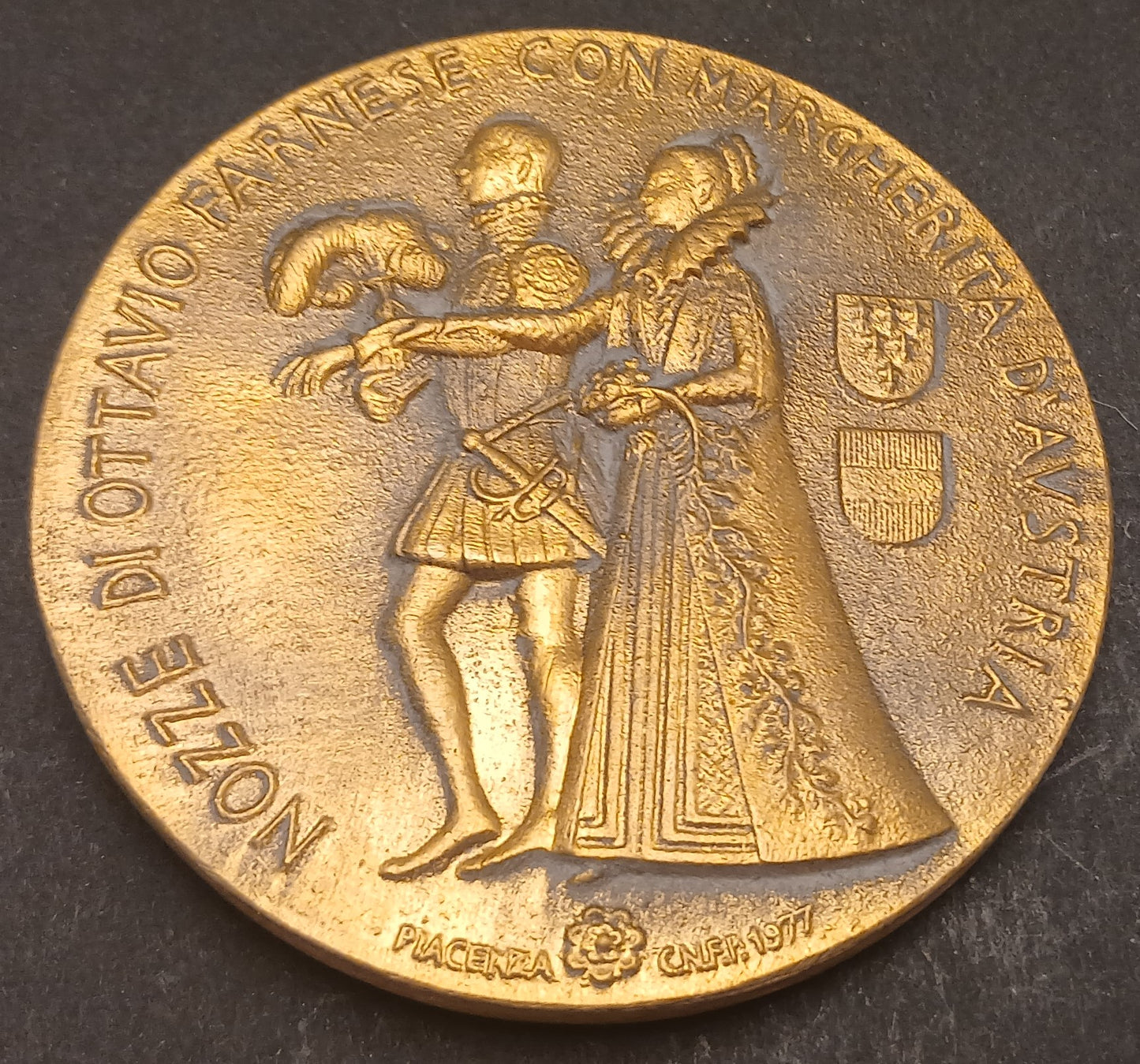CB- MEDAGLIA OTTAVIO FARNESE DUCA II PIACENZA E PARMA NOZZE VEROI 1977- GTTS90