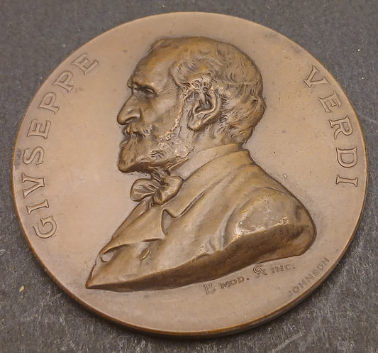CB- MEDAGLIA COMMEMORATIVA GIUSEPPE VERDI 1813-1901 ANNIVERSARIO MORTE - GTTS110