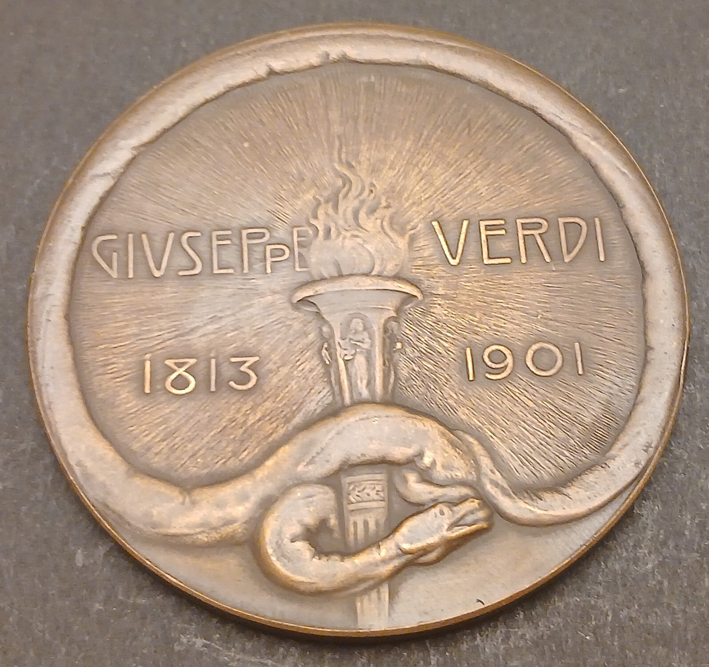 CB- MEDAGLIA GIUSEPPE VERDI 1813-1901 LETTO DI MORTE - GTTS111