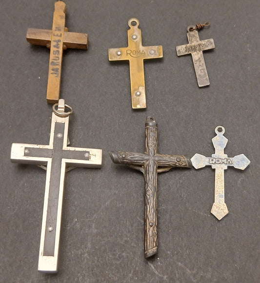 CB- LOTTO 6 CROCIFISSI - LEGNO METALLO - GTTS126