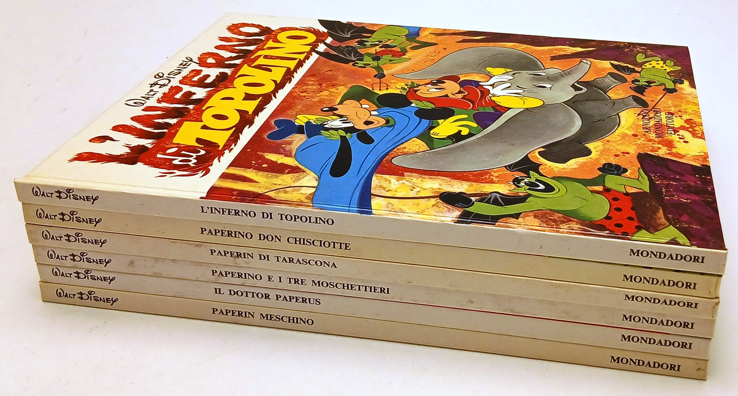 FD- CLASSICI WALT DISNEY 6 VOLUMI DOTTOR PAPERUS PAPERIN MESCHINO TARASCONA- H25