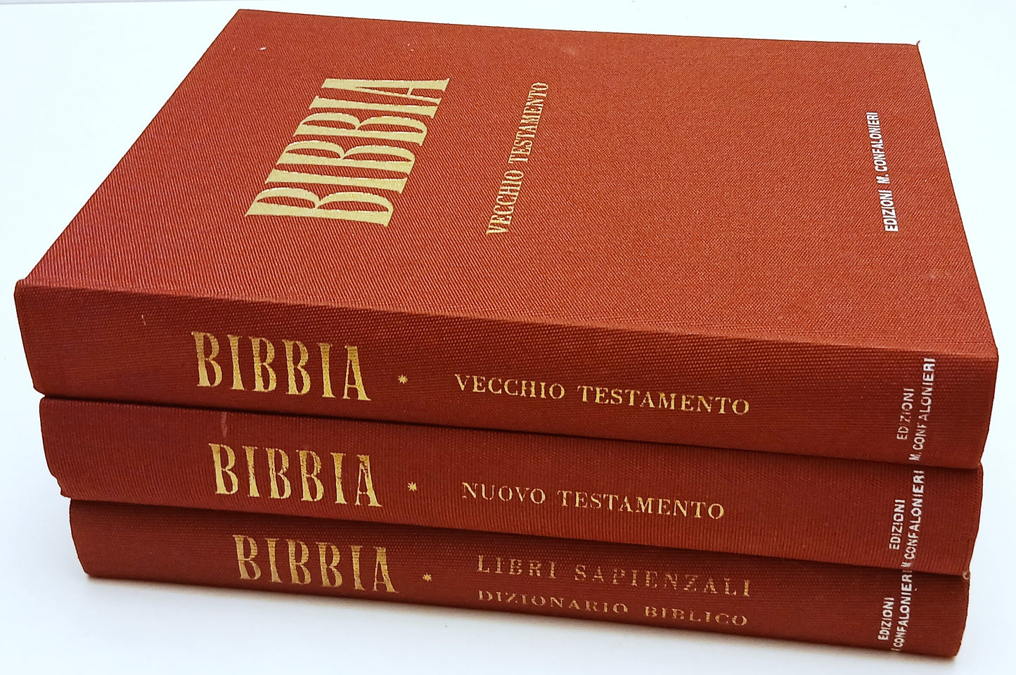 LD- LA BIBBIA 3 VOLUMI - MONS. CARLO MARCORA - CONFALONIERI--- 1970- C- ZFS319