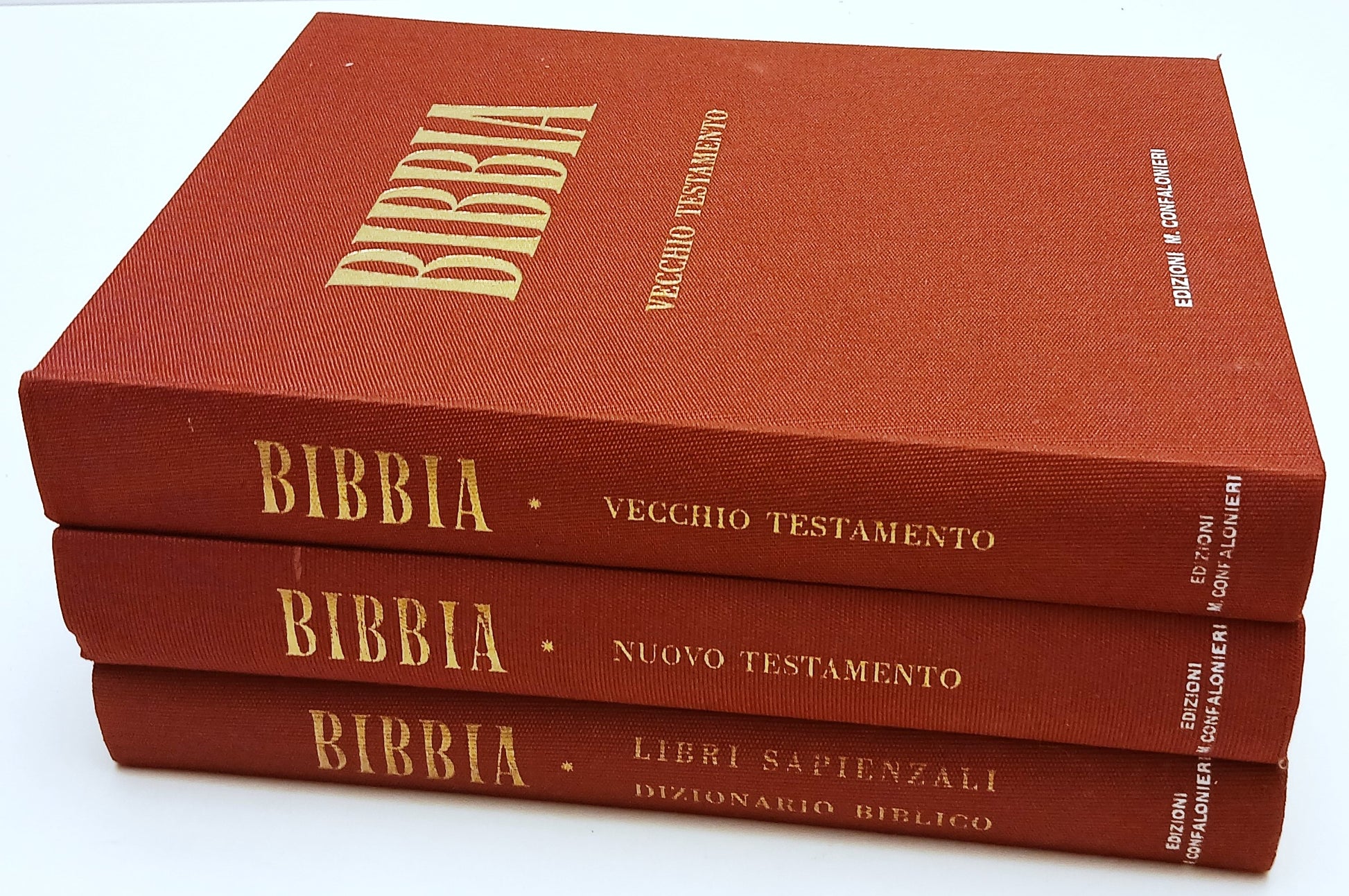 LD- LA BIBBIA 3 VOLUMI - MONS. CARLO MARCORA - CONFALONIERI--- 1970- C- ZFS319
