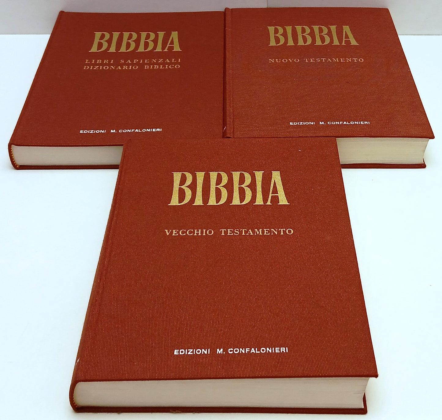 LD- LA BIBBIA 3 VOLUMI - MONS. CARLO MARCORA - CONFALONIERI--- 1970- C- ZFS319