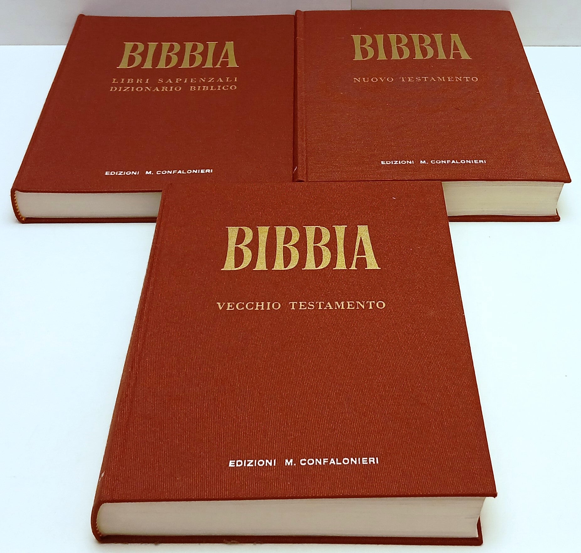 LD- LA BIBBIA 3 VOLUMI - MONS. CARLO MARCORA - CONFALONIERI--- 1970- C- ZFS319