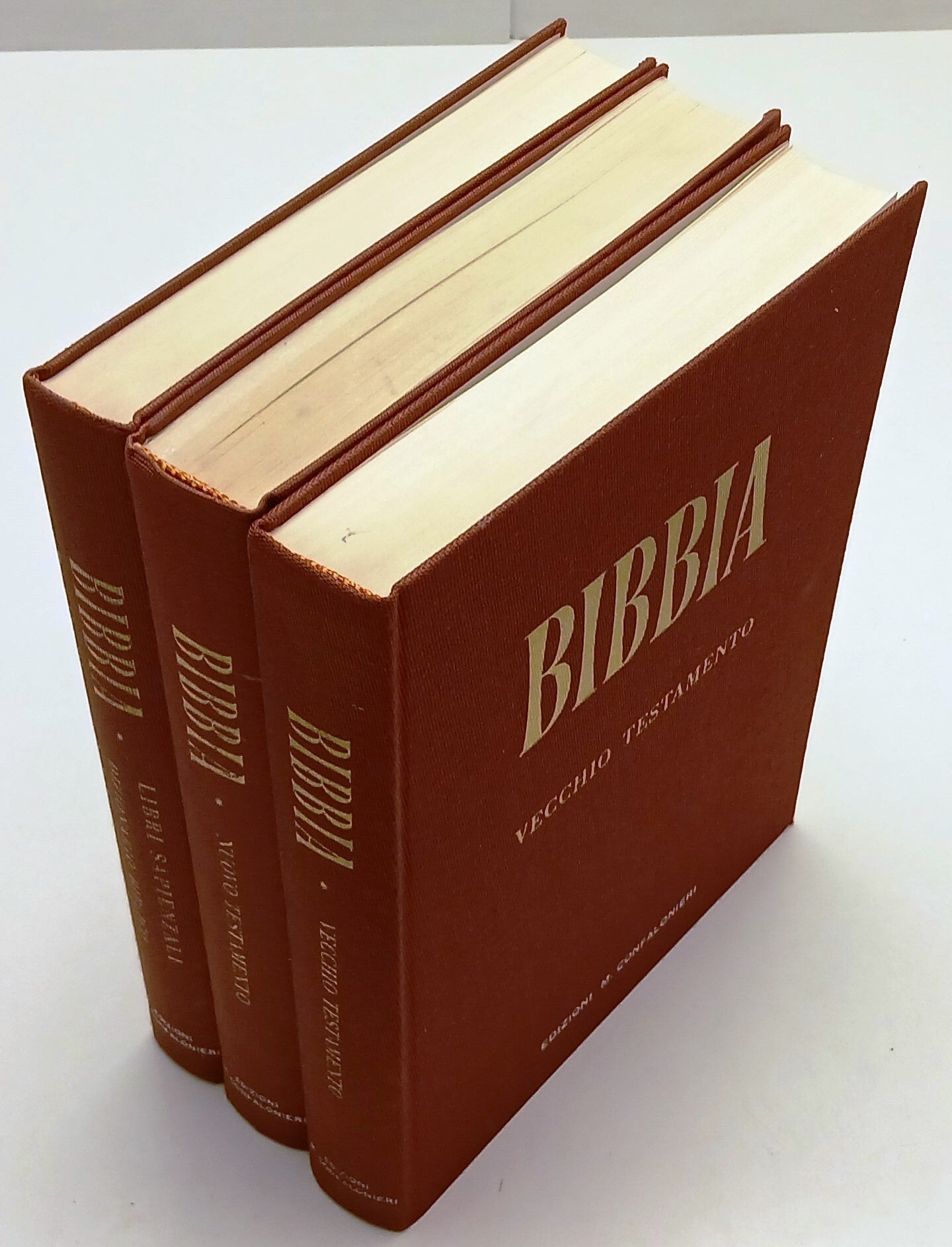 LD- LA BIBBIA 3 VOLUMI - MONS. CARLO MARCORA - CONFALONIERI--- 1970- C- ZFS319