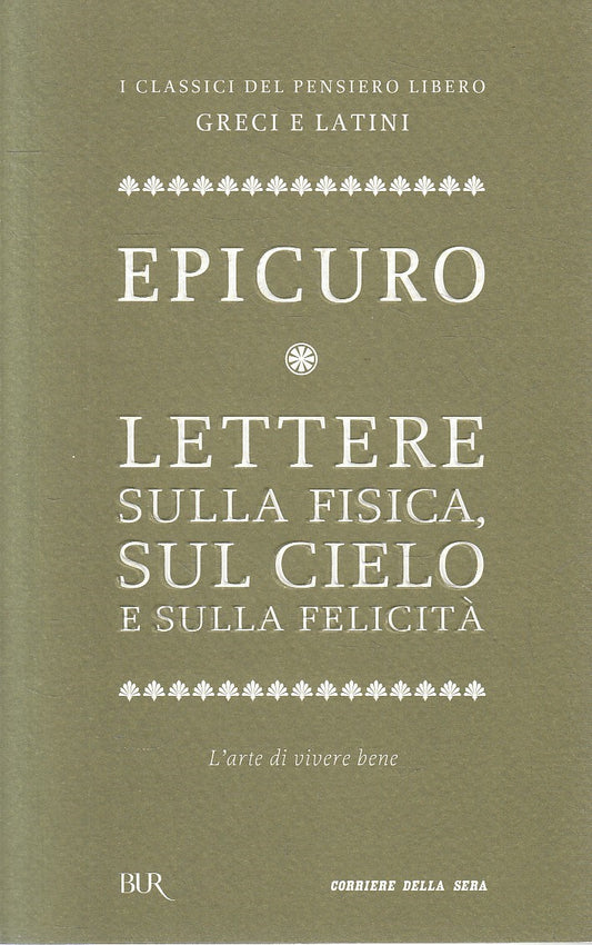 CLASSICI GRECI LATINI 4 LETTERE FISICA CIELO - EPICURO- CORRIERE- B- JXS320
