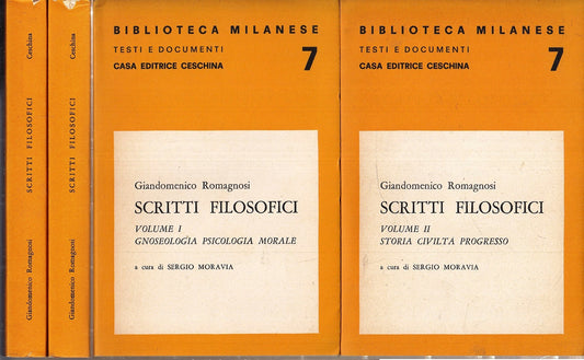 LS- SCRITTI FILOSOFICI VOLUMI 1/2 - ROMAGNOSI - CESCHINA --- 1974- BS- ZFS43