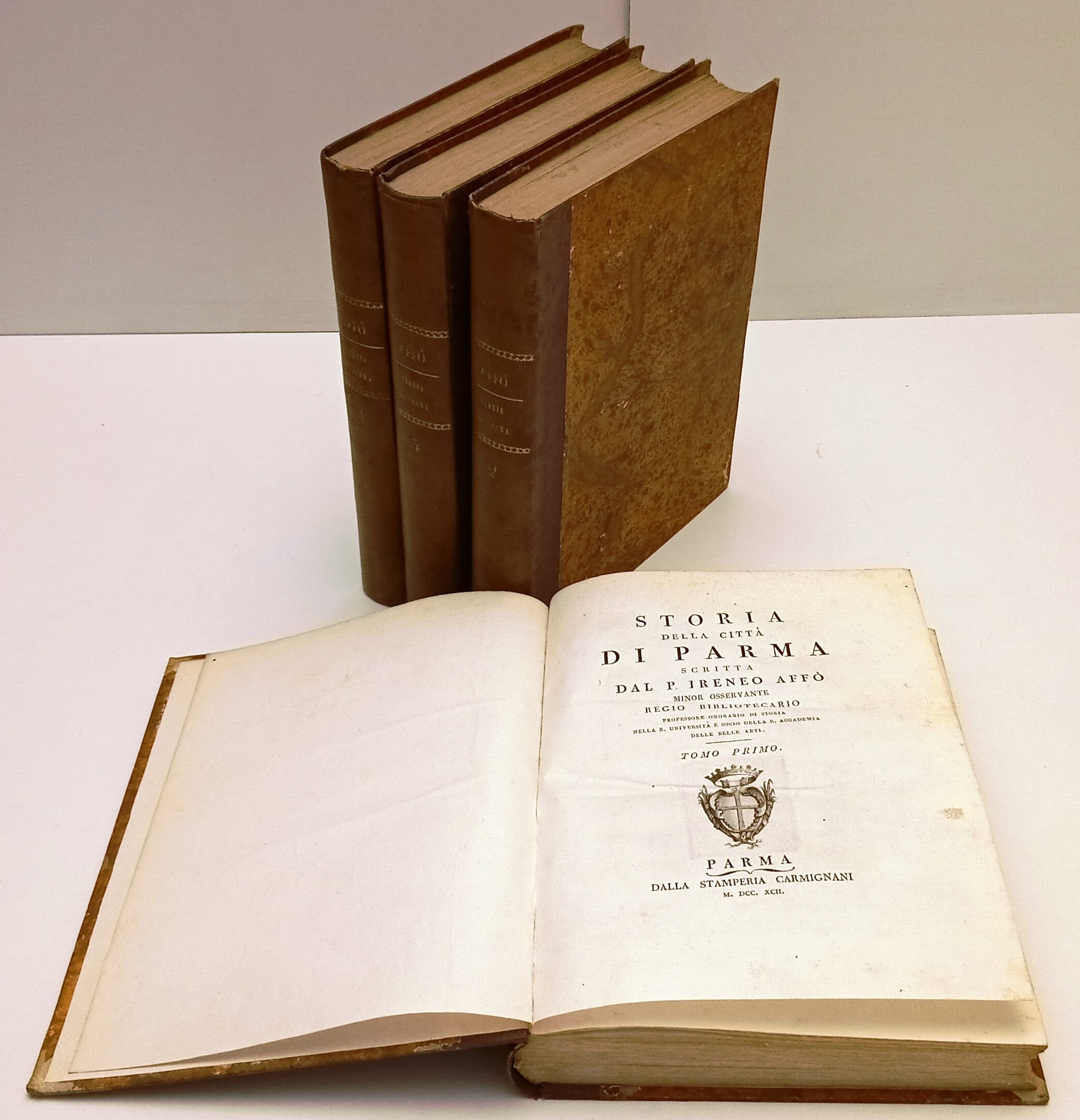 LS- STORIA DELLA CITTA' DI PARMA 4 TOMI- IRENEO AFFO'- CARMIGNANI- 1792/1975- WPR
