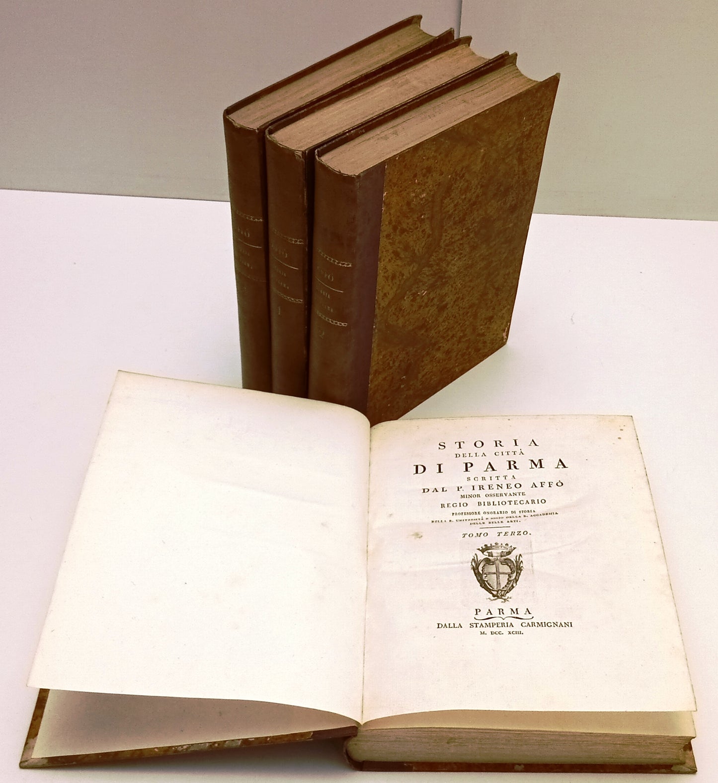 LS- STORIA DELLA CITTA' DI PARMA 4 TOMI- IRENEO AFFO'- CARMIGNANI- 1792/1975- WPR