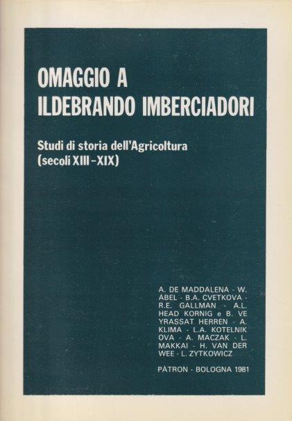 Omaggio a Ildebrando Imberciadori Studi storia dell'Agricoltura - Patron- ZFS112