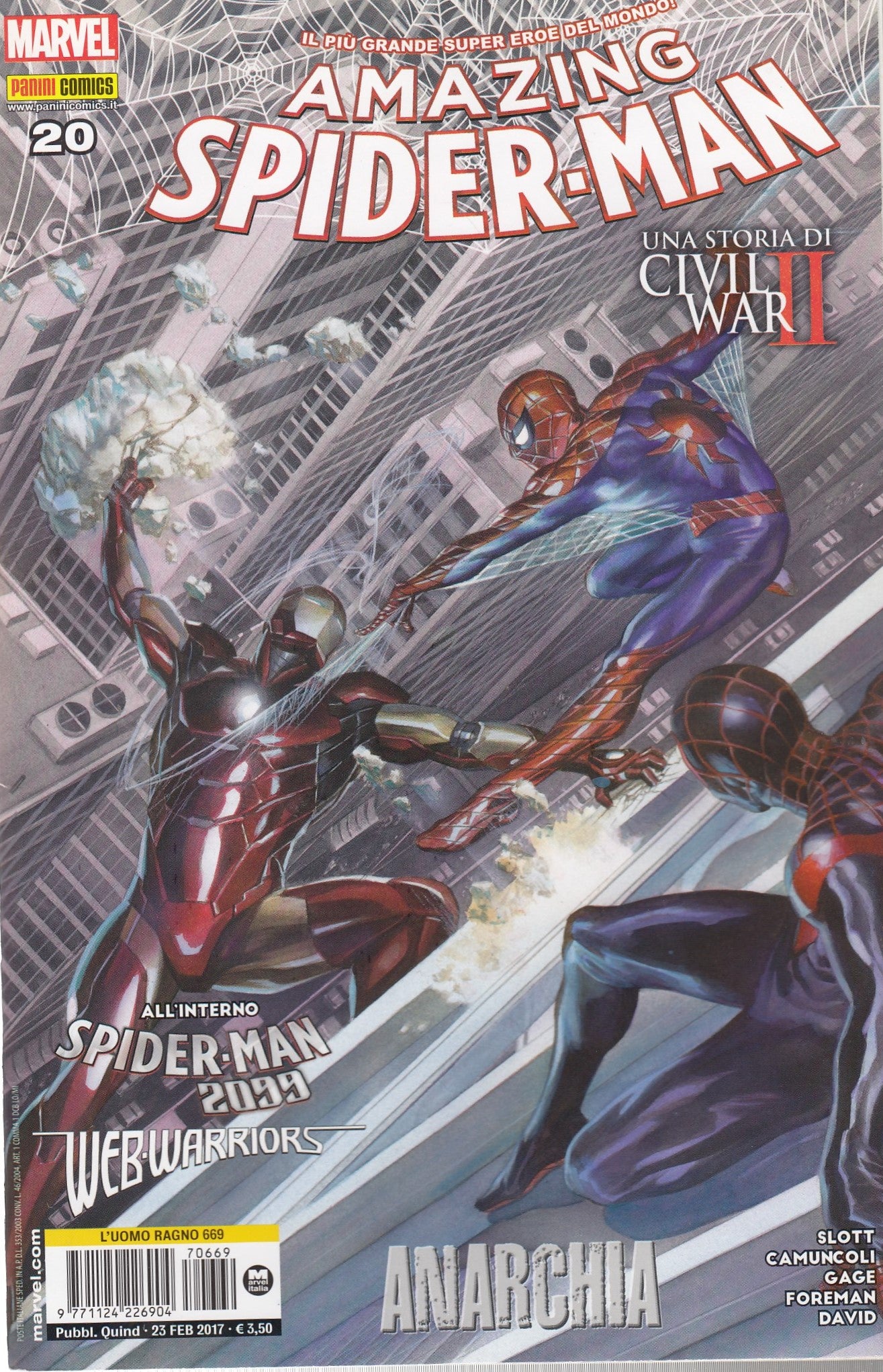 L'uomo ragno Spider-man- Fascia 634/681- spillato- Panini- scegli il numero- C26