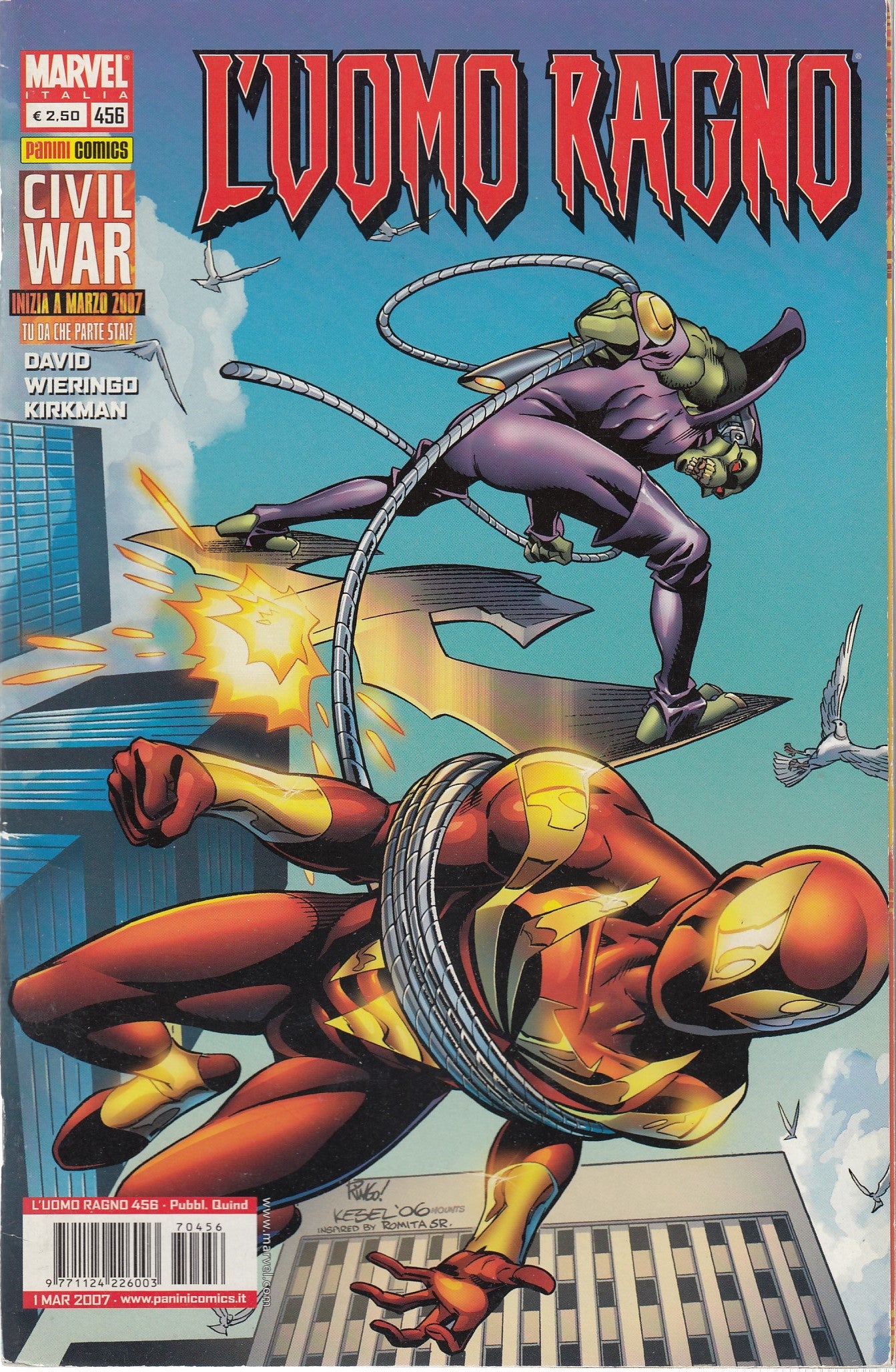 L'uomo ragno Spider-man- Fascia 425/498- spillato- Panini- scegli il numero- C26