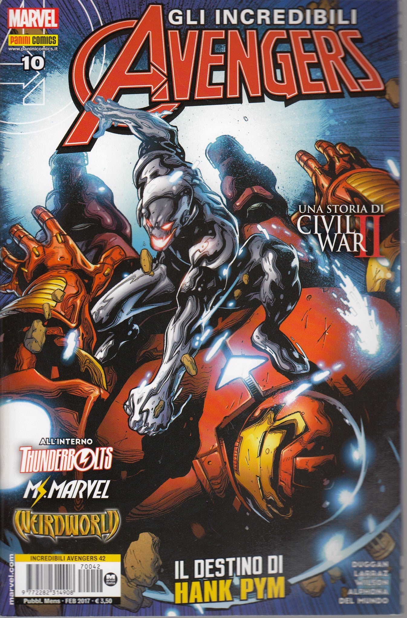 Gli incredibili Avengers - Panini - Fascia 1/51 - Scegli il numero - D26