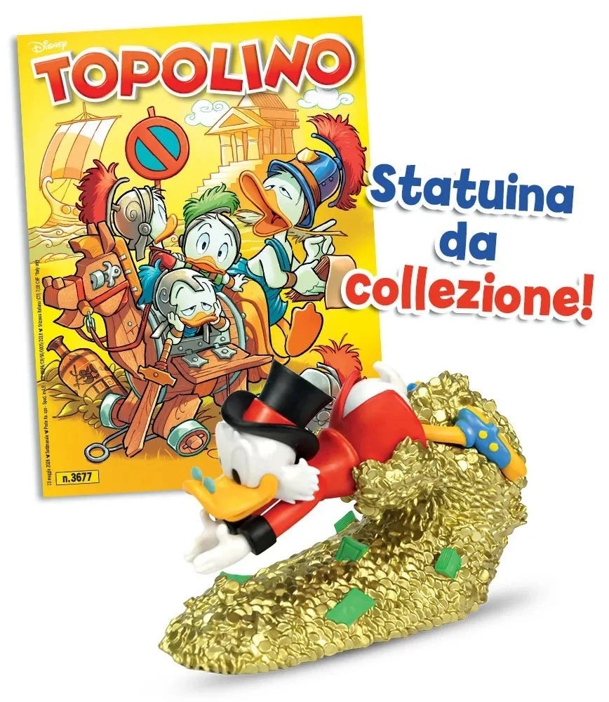 Topolino 3677 con Statua da Collezione Zio Paperone - Panini - 2026 - E26