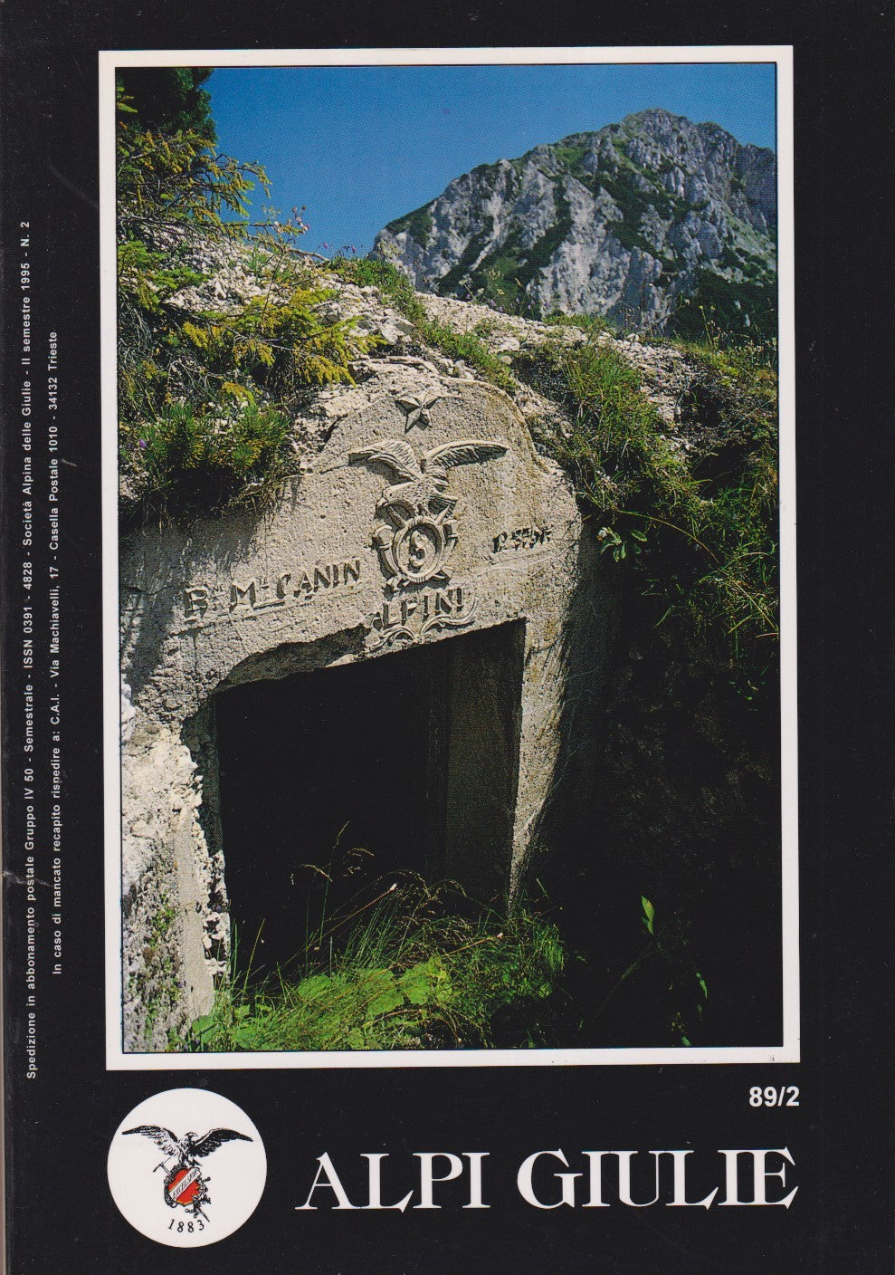 Alpi Giulie Rassegna di attivita' societa' alpina N.89/2 - Trieste - ZFS265