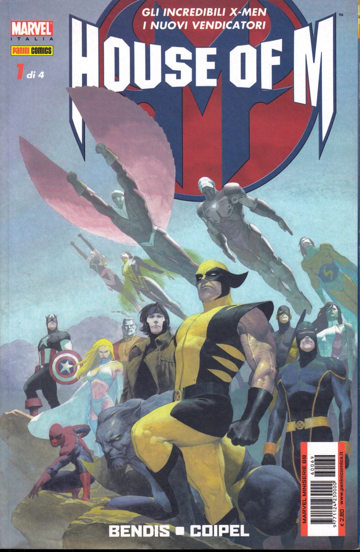 House of M 1/4 + 1 variant + 5 speciali - Panini - autografo Bendis - L26