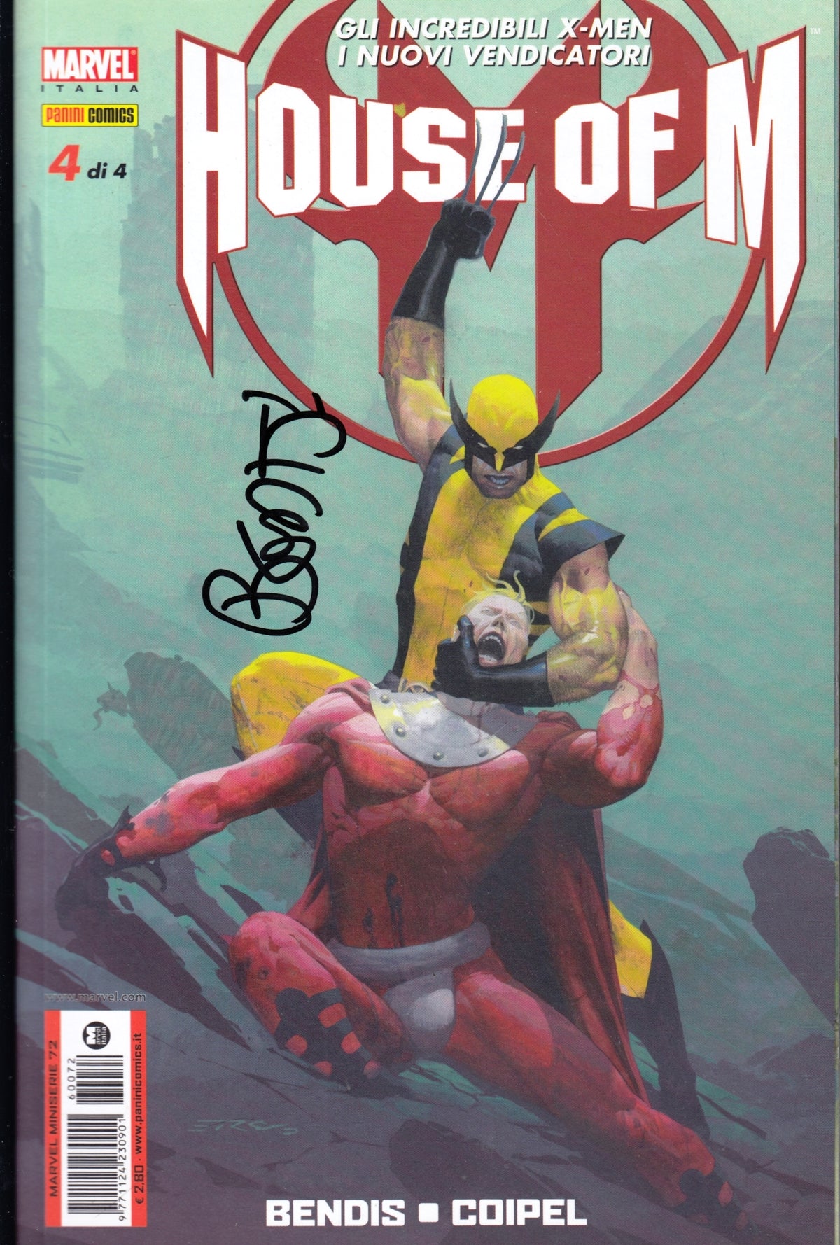 House of M 1/4 + 1 variant + 5 speciali - Panini - autografo Bendis - L26