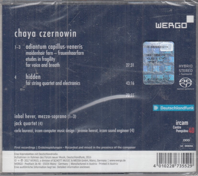 MCD- CD CHAYA CZERNOWIN HIDDEN WERGO - ZCD5