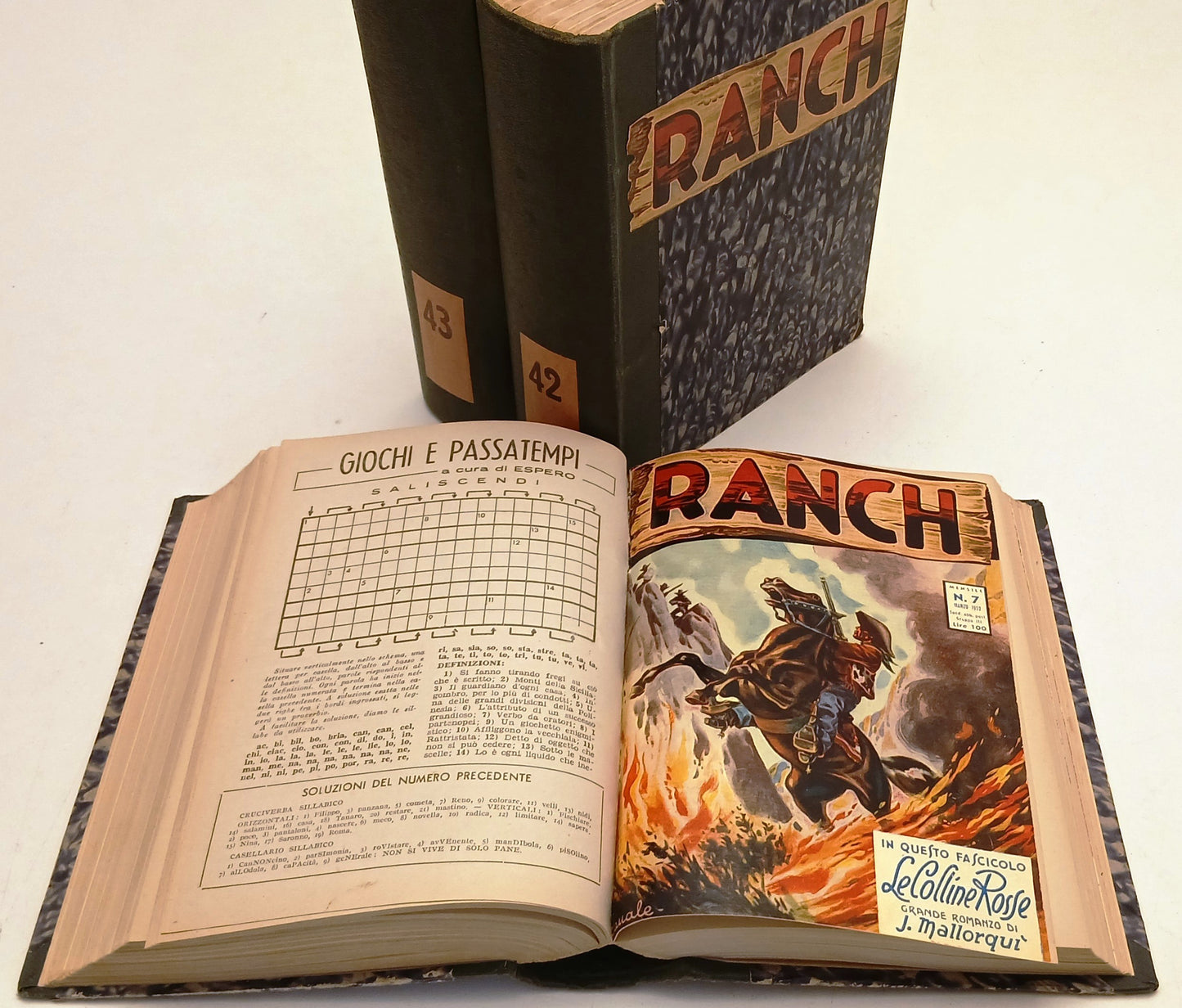 FZ- RANCH 1/32 3 VOLUMI RILEGATI ROMANZI - MALLORQUI- DARDO- 1951/1953- C- ZFS