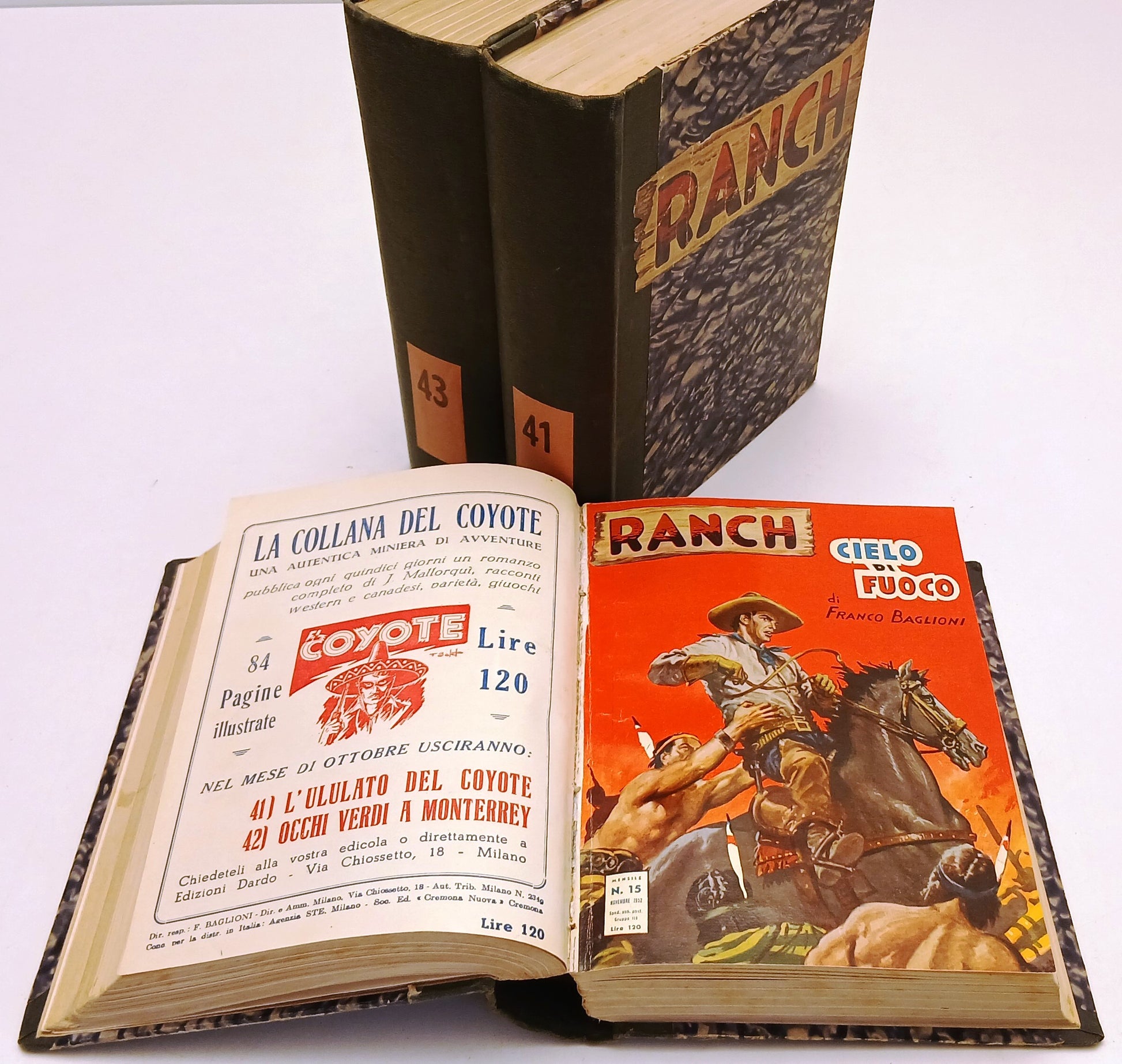 FZ- RANCH 1/32 3 VOLUMI RILEGATI ROMANZI - MALLORQUI- DARDO- 1951/1953- C- ZFS