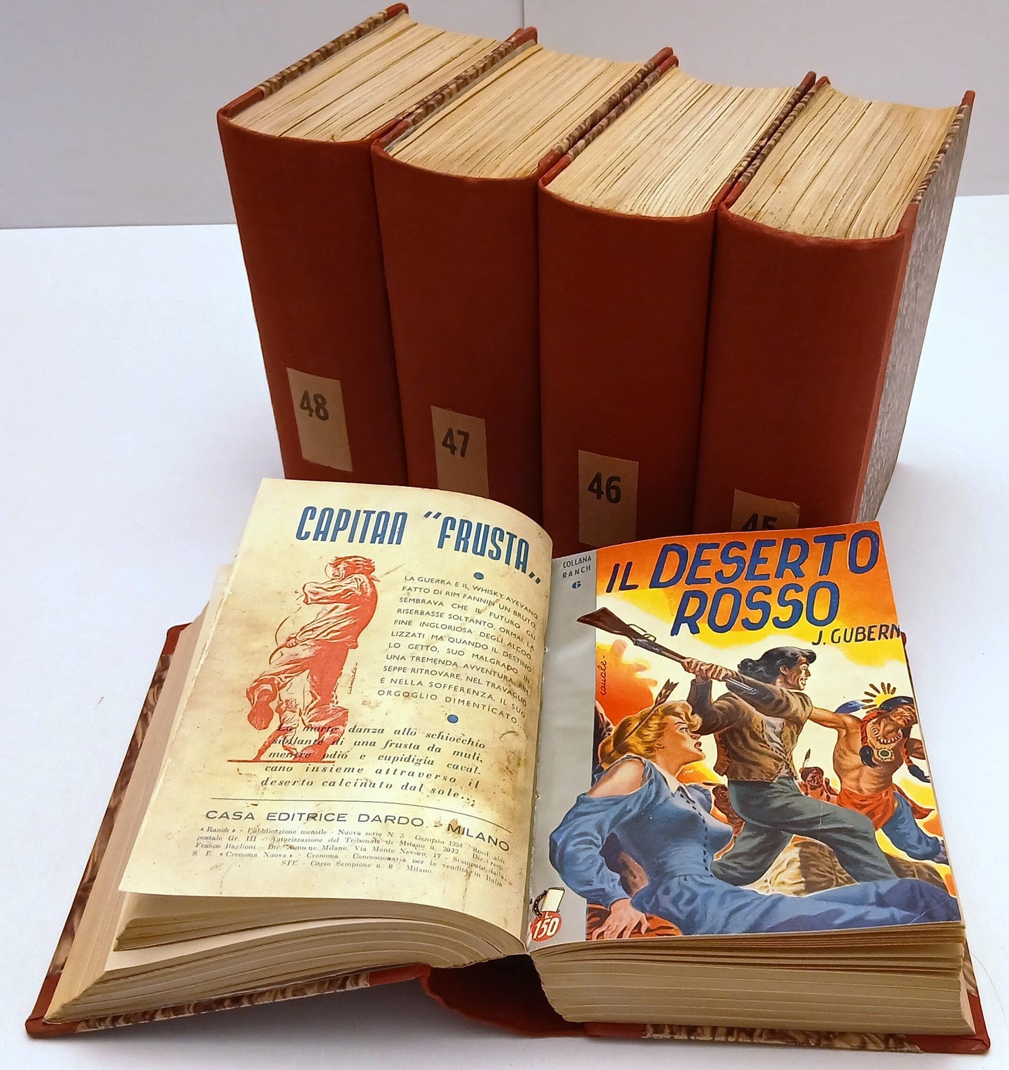 FZ- COLLANA RANCH 1/56 5 VOLUMI RILEGATI ROMANZI -- DARDO - 1953/1958 - C - ZFS