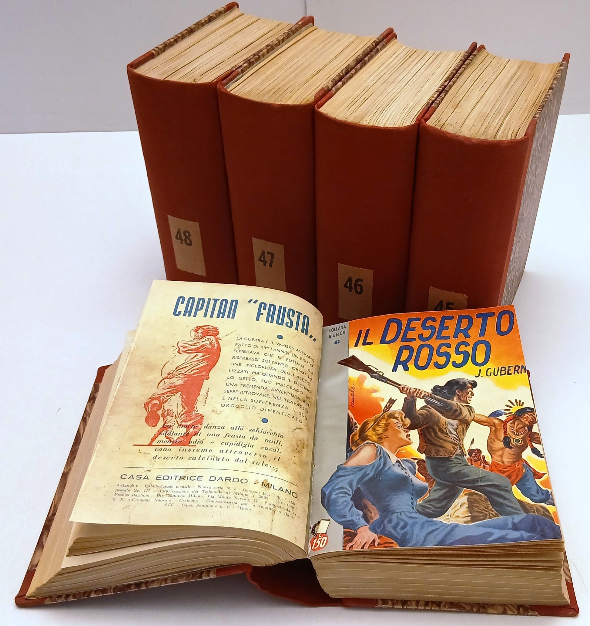 FZ- COLLANA RANCH 1/56 5 VOLUMI RILEGATI ROMANZI -- DARDO - 1953/1958 - C - ZFS