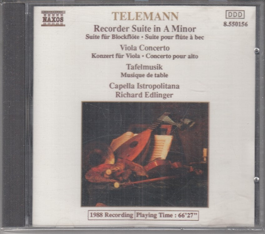 MCD- CD TELEMANN RECORDER SUITE VIOLA CONCERTO NAXOS - ZCD1
