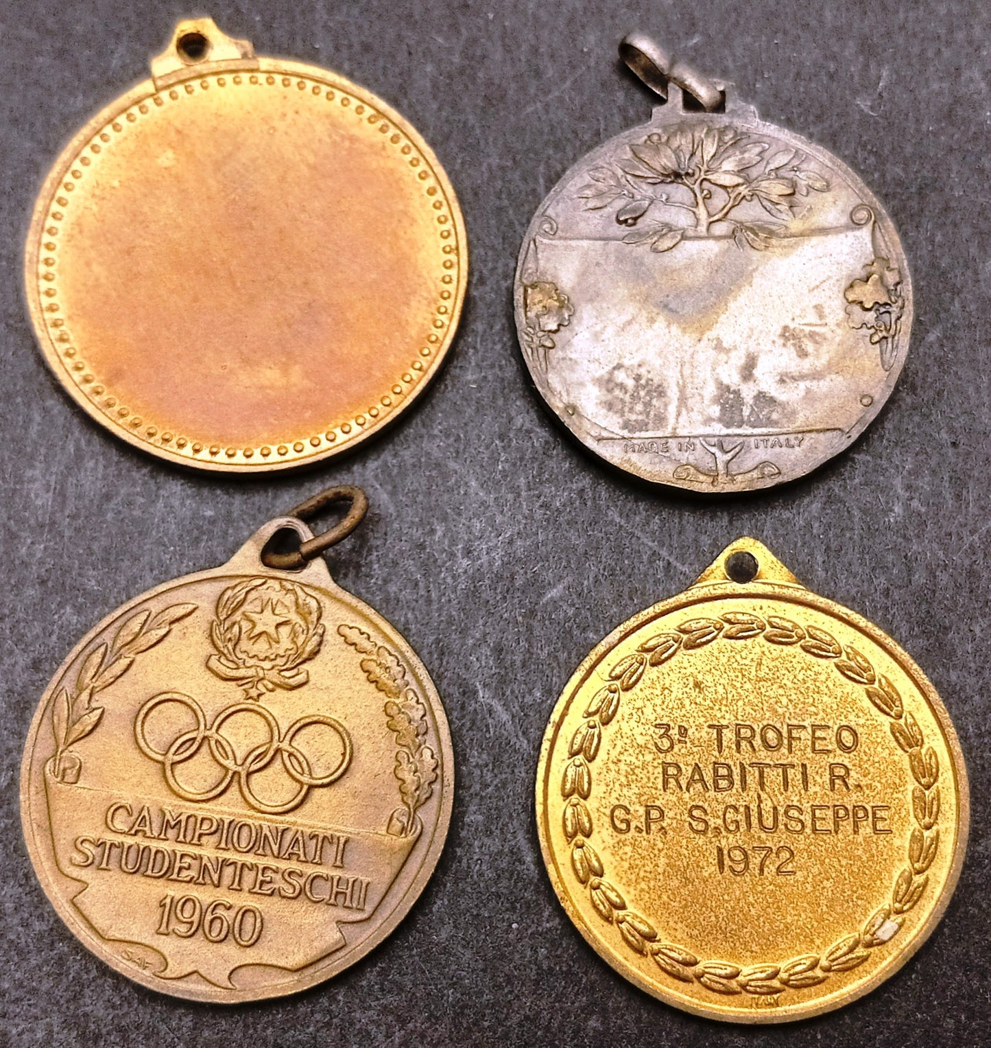 CB- 4 Medaglie Sportive Studenteshi 1960 Ciclismo Staffetta Scherma - GTTS232