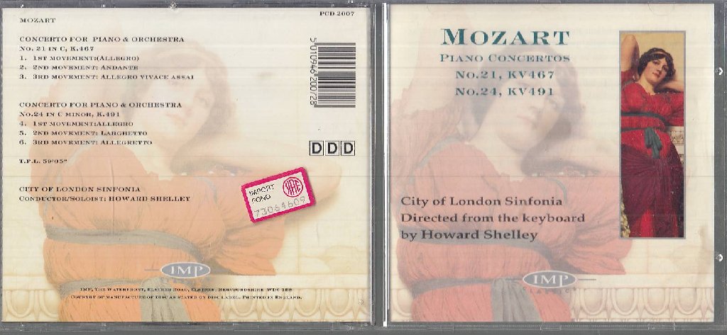 MCD- CD MOZART - PIANO CONCERTOS - HOWARD SHELLEY- LONDON SINFONIA-- 2007-- ZCD4