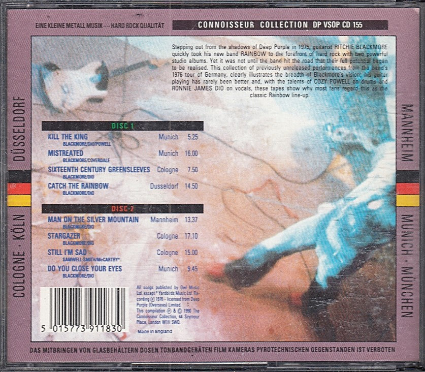 MCD- CD RAINBOW LIVE IN GERMANY 1976 CONNOISSEUR COLLECTION BOX 2CD - ZCD6