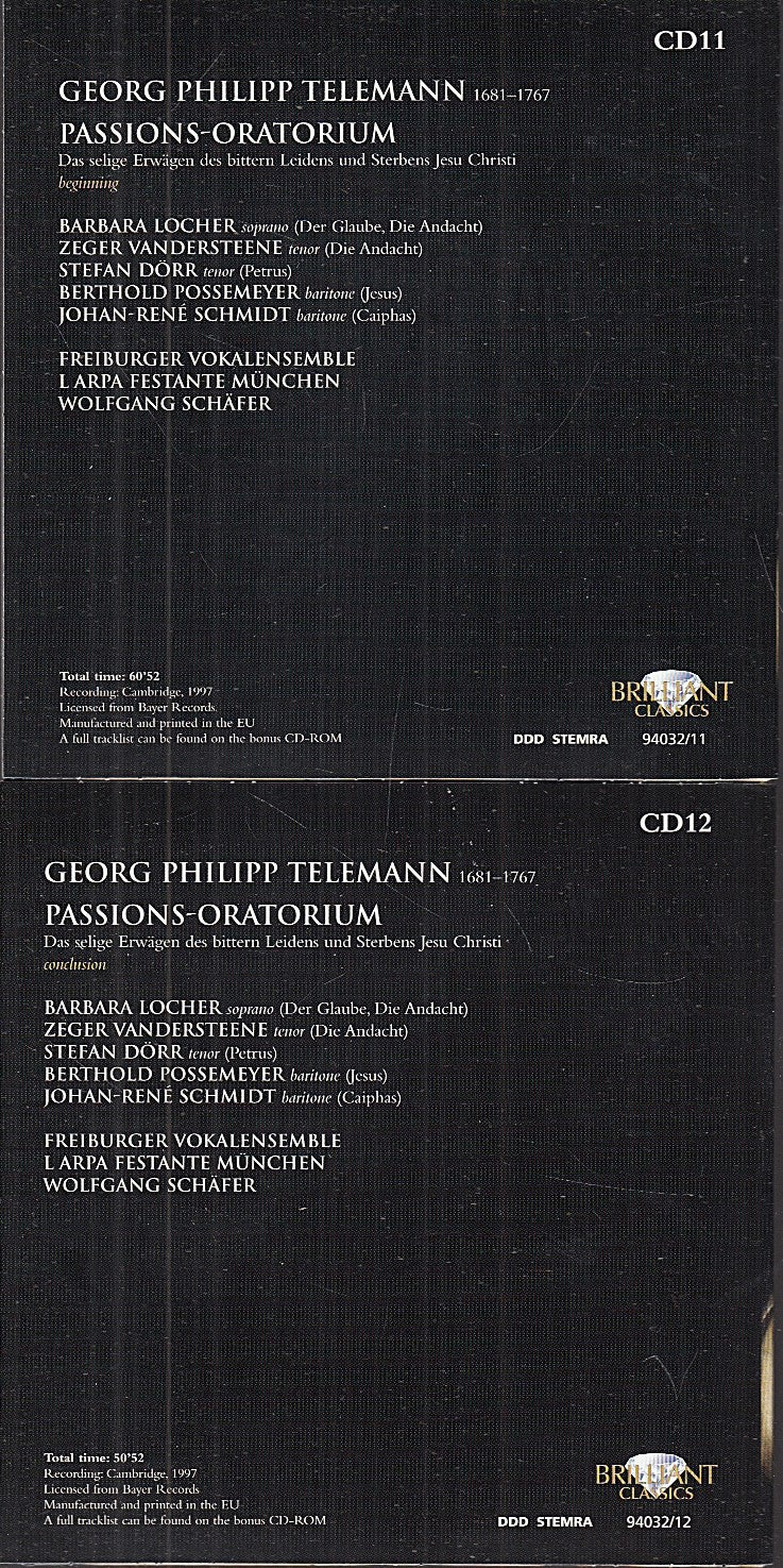 MCD- CD PASSION SACRED MASTERPIECES BOX 15 CD + CD ROM BRILLIANT CLASSICS - ZCD6