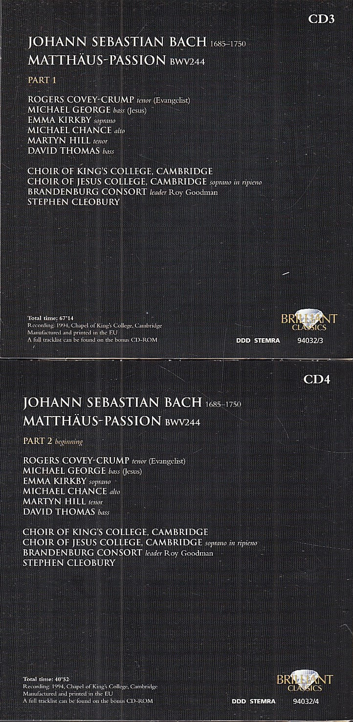 MCD- CD PASSION SACRED MASTERPIECES BOX 15 CD + CD ROM BRILLIANT CLASSICS - ZCD6