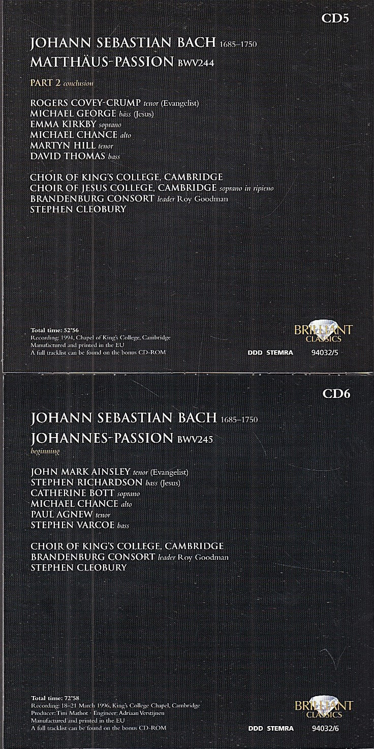 MCD- CD PASSION SACRED MASTERPIECES BOX 15 CD + CD ROM BRILLIANT CLASSICS - ZCD6