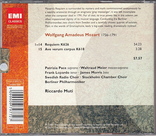 MCD- CD MOZART REQUIEM MUTI EMI - ZCD4